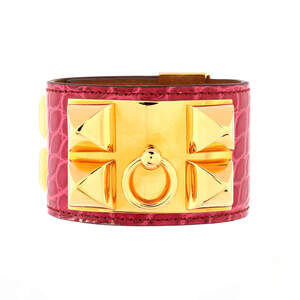 Hermes Collier de Chien Bracelet Alligator